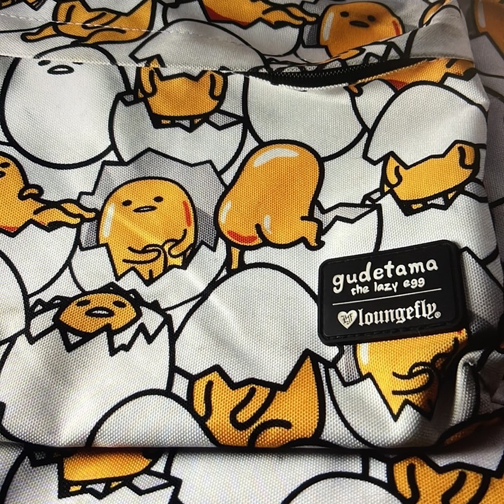 The Lazy Egg Backpack – Cute Cartoon Printed 16L Daypack, Orange Nylon, Fits 15" Laptop, Adjustable Straps